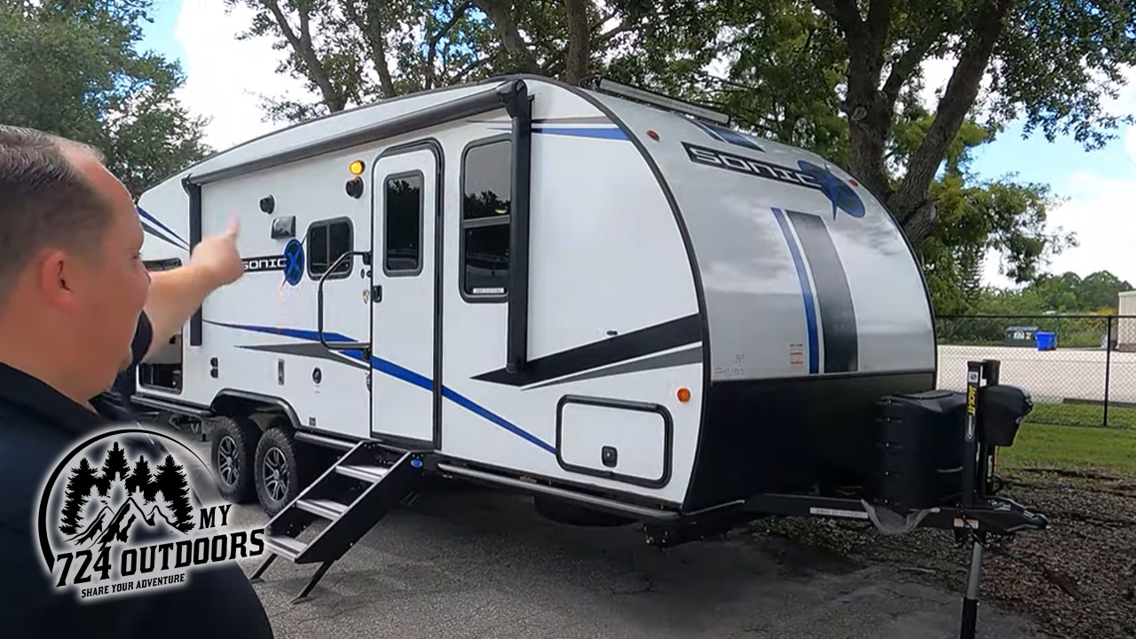 The all electric 2021 Venture Sonic X 211VDBX with Matt’s RV Reviews Towables and my724outdoors.com!