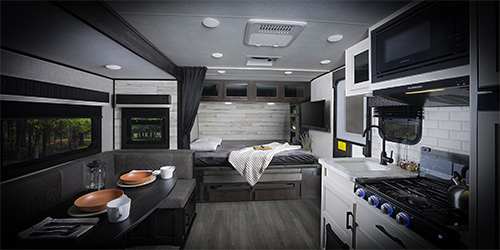 2022 Jayco Jay Feather Micro 166FBS Review with Matt's RV Reviews and my724outdoors.com! interior picture