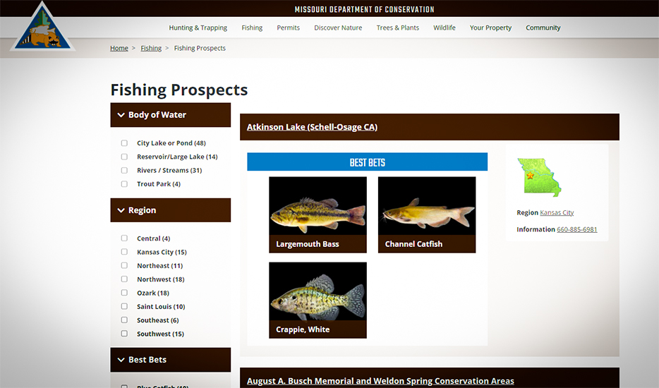 22022 Fishing Prospects at Selected MDC Lakes and Streams with MoConservation and my724outdoors.com!