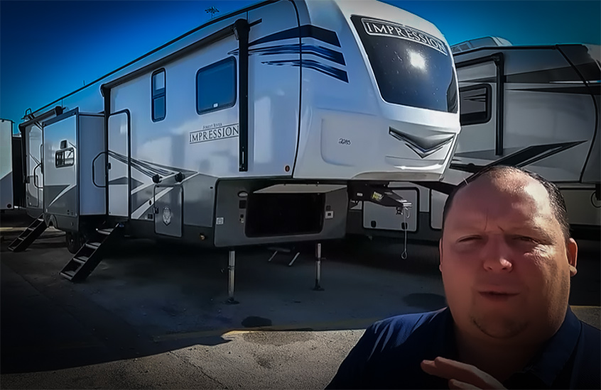 The All New 2022 Forest River Impression 330BH Sports Two Adult Sized Bedrooms with Matt's RV Reviews and my724outdoors.com!