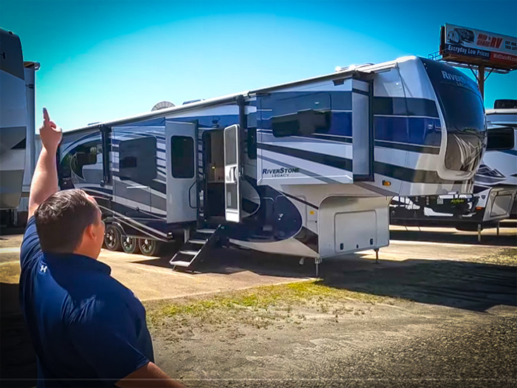 This 2022 Forest River Riverstone Legacy 37FLTH is a Luxurious Unbelievable Beast of an RV! with Matt's RV Reviews and my724outdoors.com!