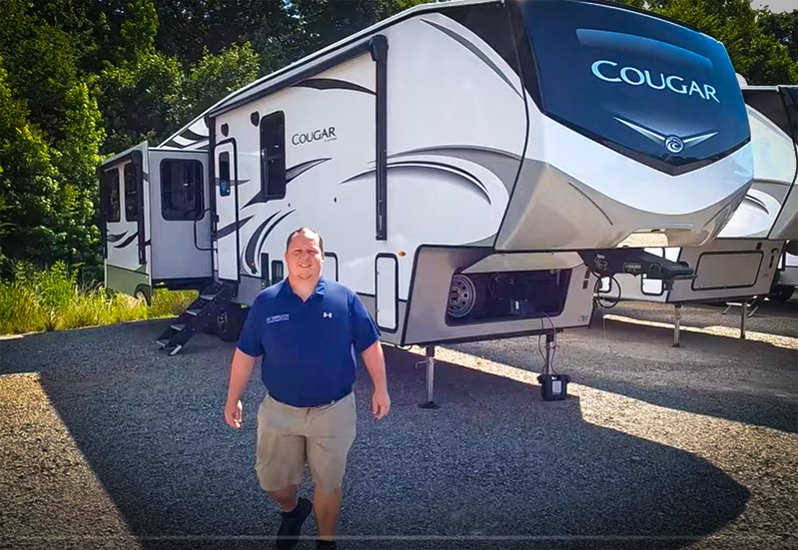 The 2022 Keystone Cougar 355FBS Has Two Incredible Bathrooms You Have To See with Matt's RV Reviews and my724outdoors.com!