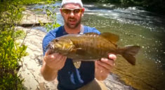 Big Smallmouth Bass Caught On Mountain River Adventure with Creek Fishing Adventures and my724outdoors.com!