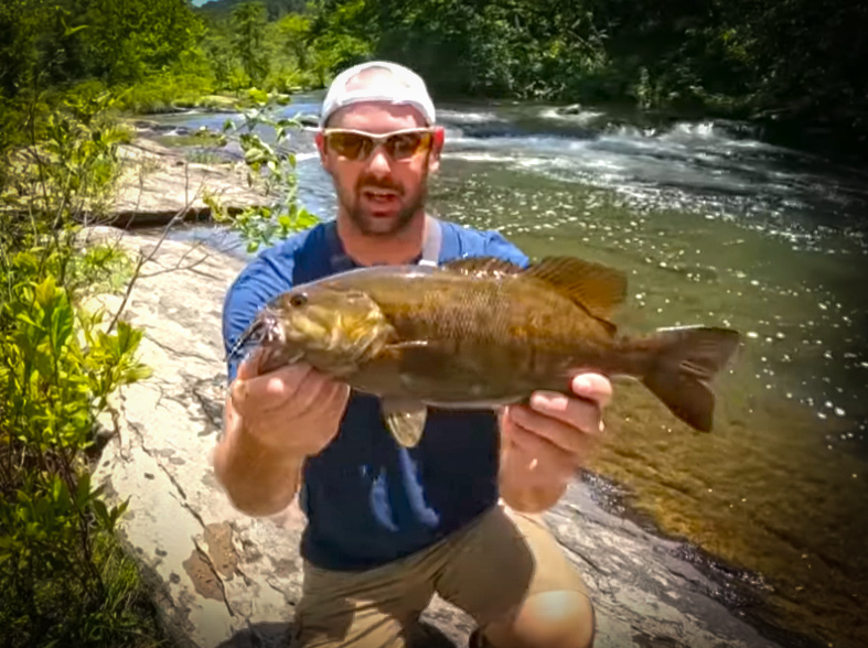 Big Smallmouth Bass Caught On Mountain River Adventure with Creek Fishing Adventures and my724outdoors.com!