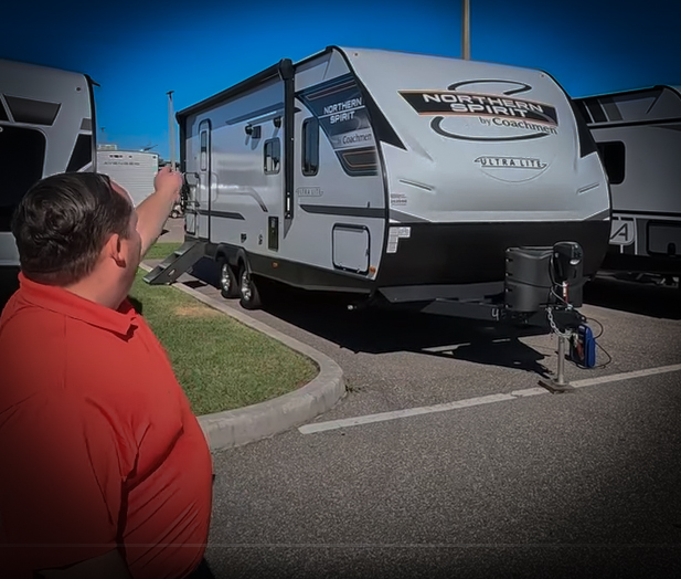 This AMAZING Coachmen Northern Spirit 2557RB has a HUGE Rear Bathroom with Matt's RV Reviews and my724outdoors.com!